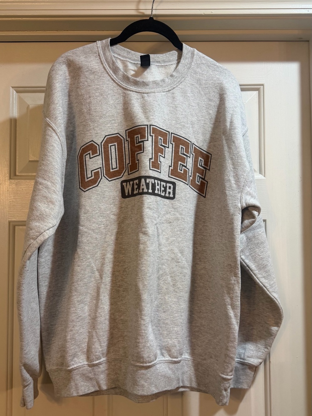 Gildan Coffee Weather' Gray Crewneck Sweatshirt P2P 23” #comfy #cozy